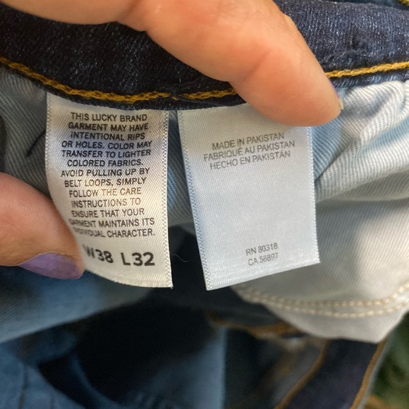 Lucky Brand 410 Athletic Fit Straight Jeans Mens Sz 38 x 32 Blue - Picture 11 of 14